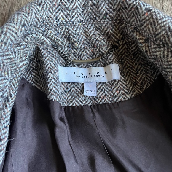 EUC LAUNDRY by Shelli Segal Long Wool Belted Coat - Picture 10 of 12